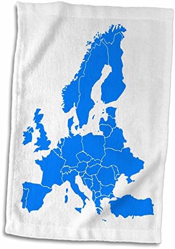 תמונת 3 של מפת אירופה בכחול די - מגבות
