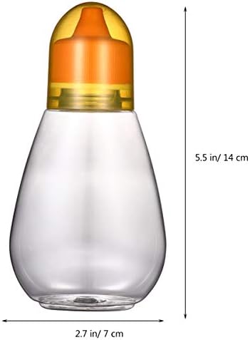 8 יחידות שקוף דבש לסחוט בקבוק תבלין בקבוק ריק רוטב צנצנות עם זכוכית מתקן זכוכית מתקן זכוכית מתקן
