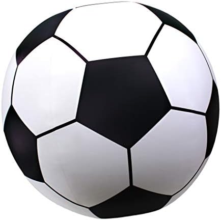 כדור כדורגל מתנפח ענק-עשוי מוויניל פרימיום בדרגת רפסודה, שחור ולבן 2.5 רגל