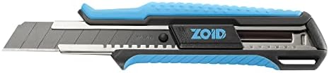 סכין הצמד של Zoid 18 ממ עם אחיזה טראקס, להב שחור פלדה פחמן גבוה, חותך קופסאות נשלף, סכין כלי עזר לחיתוך ויצירה,