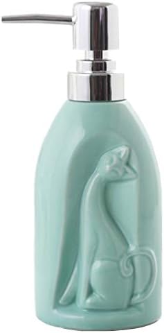 SellOnwanelo נוזל צלחת נוזלים מתקן סבון יד משאבה בקבוק קרמיקה לחתול קרם למטבח אמבטיה בז 'בז'