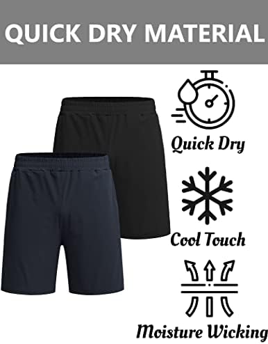 COOFANDY MES 2 Pack Pack Wabing מכנסיים קצרים מהיר של מכנסי פיתוח גוף יבש אימונים אימונים בריצה