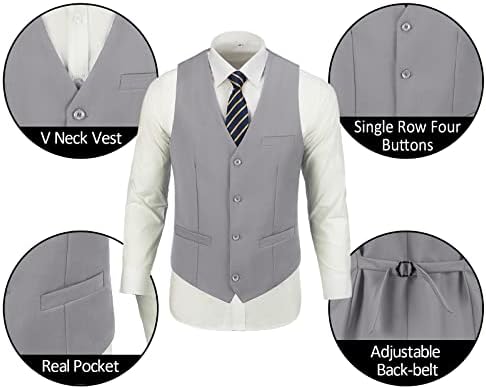 חליפות לגברים 3 חתיכות 2 כפתור חליפת התאמה דקה