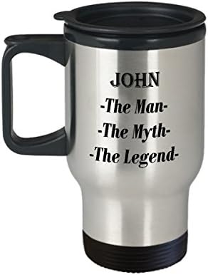 ג'ון - האיש המיתוס האגדה מתנה לספל קפה מדהים - ספל נסיעות 14oz