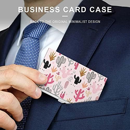 חמוד צבעוני קקטוסים הדפסת כרטיס ביקור מקרה מתכת מחזיק כיס ארנק שם כרטיסי ארגונית חמוד