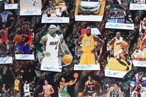 2013 NBA 60 הגדול ביותר אגדות הכדורסל של NBA, חתום ליטוגרף JSA BB53953 - Art NBA עם חתימה