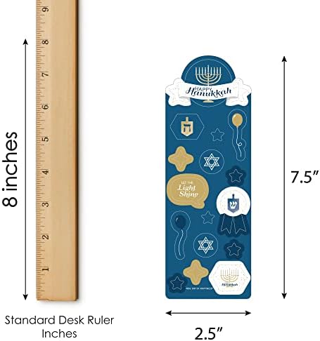 נקודה גדולה של אושר חנוכה שמח - מסיבת חג חנוכה לטובת מדבקות לילדים - 16 גיליונות - 256 מדבקות