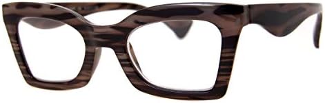 A.J. משקפי משקפי מורגן משקפיים לקריאת עין חתול, פס אפור, 50-17-135 ממ + 2.25