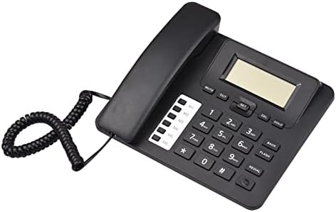 טלפונים קווי קווי של Xixian לבית, שולחן טלפוני שחור טלפוני טלפון טלפון טלפון DTMF/FSK תמיכה במערכת כפולה