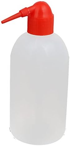 AEXIT כיסוי אדום מד צלול גליל פלסטיק סחיטת בקבוק מדידה 500 מל