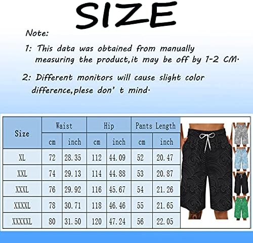 Beuu Mens Summer Board מכנסיים קצרים פלוס גודל, גל תלת מימד גזעי שחייה מודפסים טרופיים
