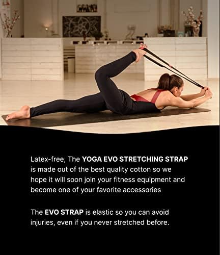יוגה EVO פס אימונים עם לולאות לטיפול פיזיותרפי יוגה, פעילות גופנית וגמישות כושר אלסטי פס מתיחה + הוראות