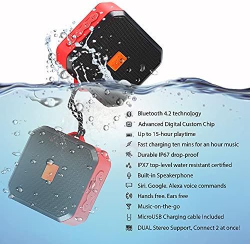 Tek Styz IPX7 רמקול תואם ל- Nubia N1 Lite שלך ​​עם זמן משחק אטום למים 13 שעות, מקורה, נסיעות חיצוניות 1500