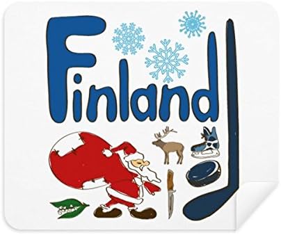 פינלנד לאומי סמל ציון דרך דפוס ניקוי בד מסך מנקה 2 יחידות זמש בד