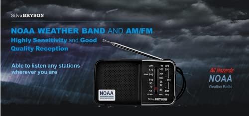 רדיו מזג האוויר של נועה סילבריסון, רדיו כף יד המופעל באמצעות סוללות חירום עם רמקול וקליטה הטובה ביותר להוריקן,