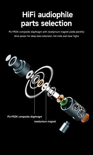 נהג אוזניים של היבי לוקי-דינאמי בודד באוזניות קוויות צג אוזניים עם Pu+Peek Composite Diaphragm