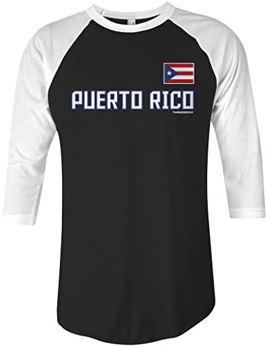 Threadrock Puerto Rico National Pride Unisex Raglan חולצת טריקו