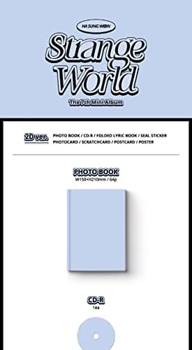 HA Sungwoon World World Mini Autle 7th CD+Poster+Photobook+Lyricbook Lyrybook+Seal Stigher+Photocard+Scratcard+Postcard+מעקב