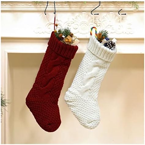גרבי דלק, גרבי חג המולד, קישוטים לגרביים קלאסיים לשימוש ביתי, אדום/לבן. גרבי חג המולד