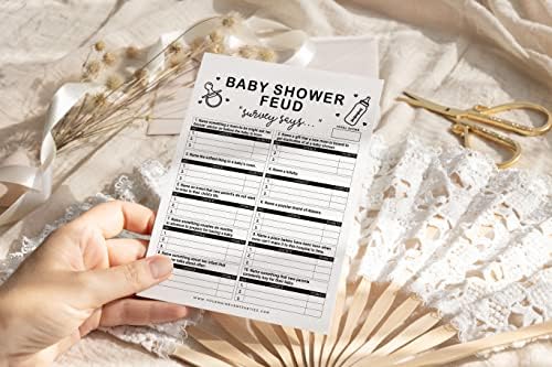 שלך עיקרי אירוע הדפסי תינוק מקלחת משפחה פיוד משחק כיף ניטראלי קישוטי 50 משפחה פו כרטיסי 3 מהיר כסף עגול