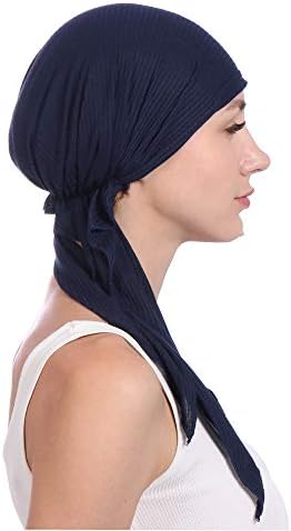 מתיחת עטיפת טורבן כותנה כותנה נשים ראש שיער ראש שיער צעדים מוסלמים חרוזים כובעי בייסבול כובע הצלה