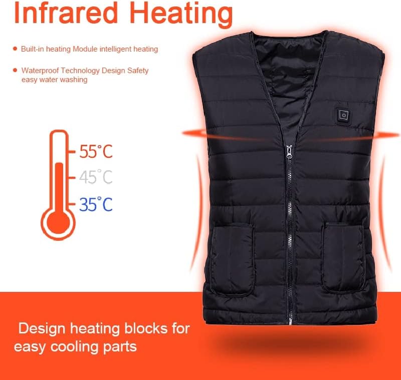 ז'קט מעיל חימום עצמי של SDBD ביגוד חם יותר מחמם לחמם רפידות חימום בגדים אפוד מחומם USB חשמלי לנשים 22.11.2