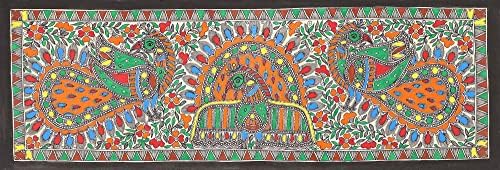 Novica Multicice Animal נושא ציור Madhubani מהודו 'Dance of the Peacocks'