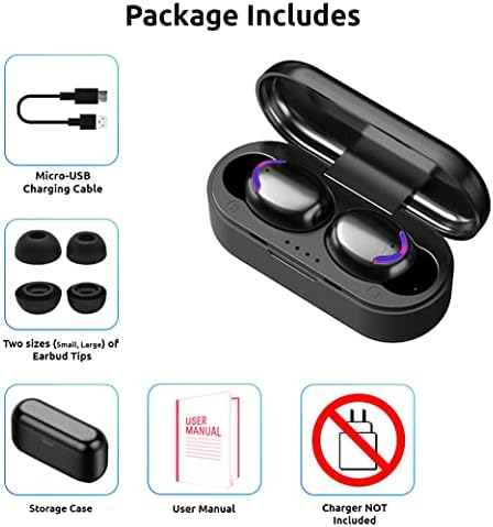 Volt Plus Tech Travel Travel אלחוטי V5.1 אוזניות התואמות ל- Sony DSC-RX100M7G מעודכן מיקרו דק עם ריבוע מיקרופון