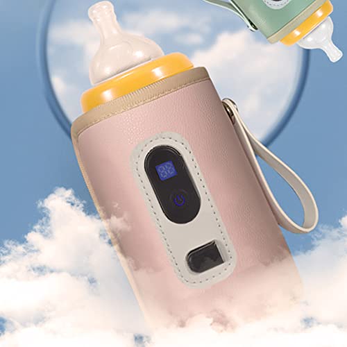 חום בקבוקי התינוקות של USB, טמפרטורת מסך LCD חימום מדויק שומר חום חלב למכונית חיצונית ביתית