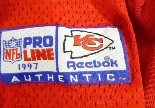 1997 ראשי קנזס סיטי בילי ג'ו טוליבר 8 משחק הונפק אדום ג'רזי 42 DP32108 - משחק NFL לא חתום משומש