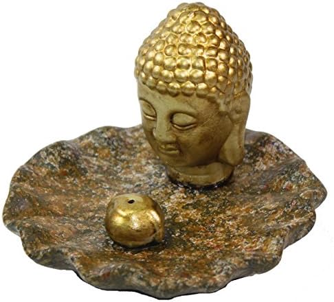 אנו משלמים את מס המכירות שלך פנג שואי 5 בצבע זהב עגול מדיטציה במדיטציה של בודהה ראש קטורת של ראש בודהה