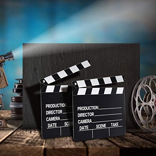 10 חתיכות סרט סרט למחוא לוח, 7 איקס 8 אינץ קרטון סרט עץ סרט דירקטורים קלאפר לכתיבה לחתוך פעולה סצנת