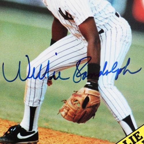 ווילי רנדולף חתום תיקיית ינקי - COA JSA - תמונות MLB עם חתימה