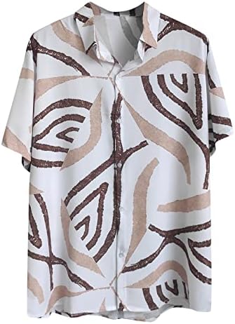 חולצות גברים מגניבות של Xiloccer חולצות קלאסיות חולצות הוואי לחולצות חוץ חיצוניות כפתור חולצות למטה חולצות חג שרוול