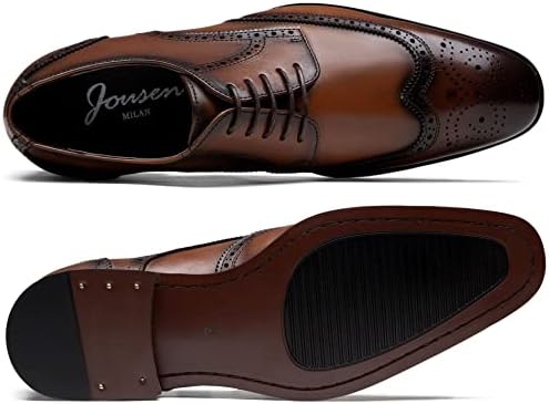 ג ' וסן גברים של שמלת נעלי עור גברים של נעלי אוקספורד עסקי כנף פורמליות אוקספורד מבטא אירי רטרו דרבי שמלת