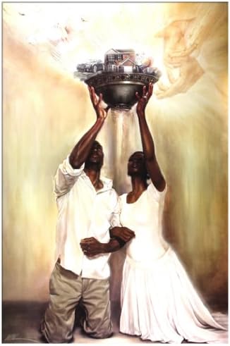 תן את הכל לאלוהים מאת וואק קווין א. וויליאמס 24x36 פוסטר הדפסת אמנות שחורה אפריקאית-אמריקאית