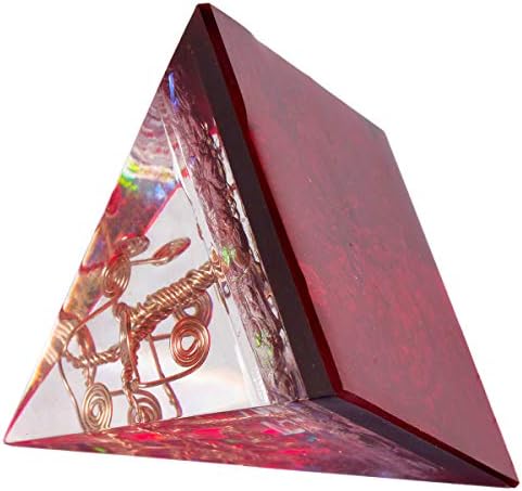 Mookaitedecor Rock Quartz Crystal Pyramid עם עץ הנחושת של החיים, ריפוי קריסטלים אורגוניט להגנה על מדיטציה
