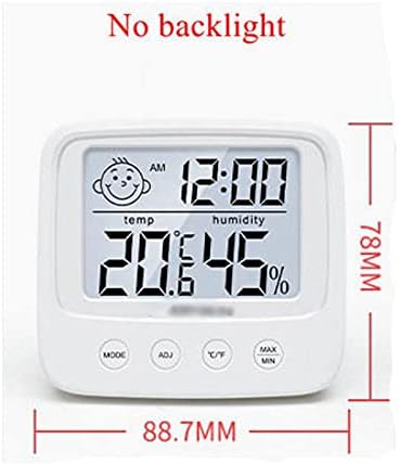 Houkai LCD טמפרטורה דיגיטלית לחות מד תאורה אחורית בית מקורה תחנת מזג אוויר מדחום אלקטרונית מקורה