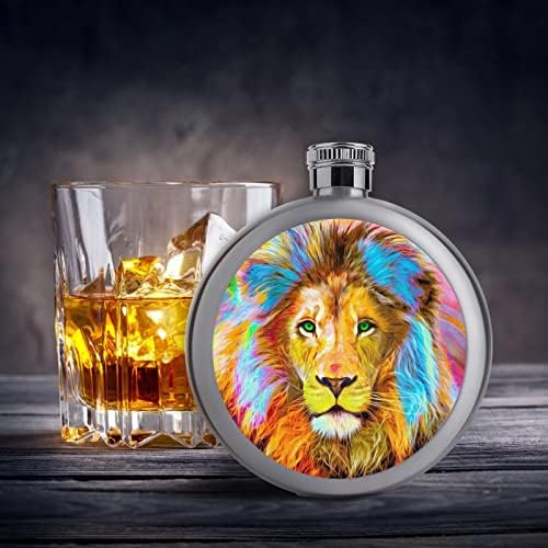 צבע האריה ירך צלוחיות עבור משקאות נירוסטה יין בקבוק לשימוש חוזר בקבוק לגברים נשים