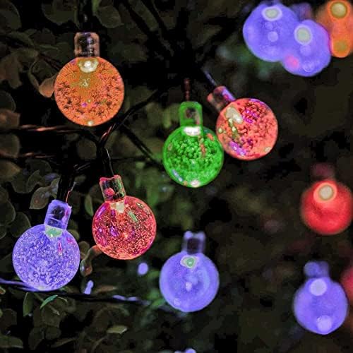 אורות מחרוזת כדור בועת קריסטל לד, אור חוט נחושת בעיצוב חג המולד 33 רגל עם שלט רחוק וטיימר,