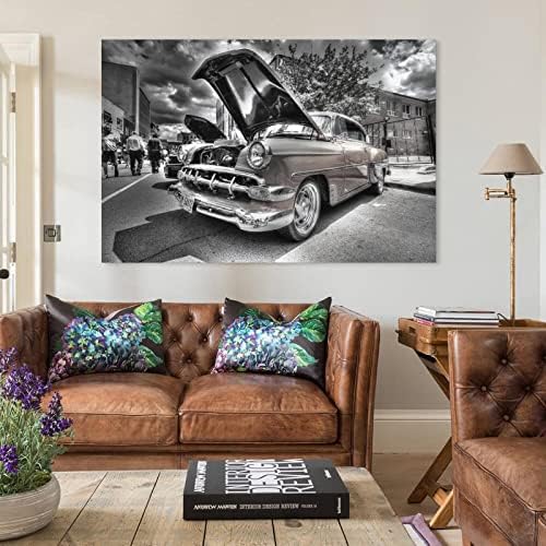 פוסטר מכונית וינטג 'בשחור לבן מכונית וינטג' מכונית וינטג 'פוסטר קיר אמנות קיר וינטג' תמונות תמונות