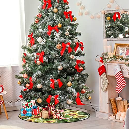 מחצלת עץ חג המולד Visesunny מחצלת אבוקדו טרופי דקל עץ עץ עץ עמד