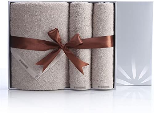 KLHDGFD מגבת כותנה מגבת מגבת 3 חלקים קופסת מתנה מתנה מתנה מתנה ביתית מגבת רחצה