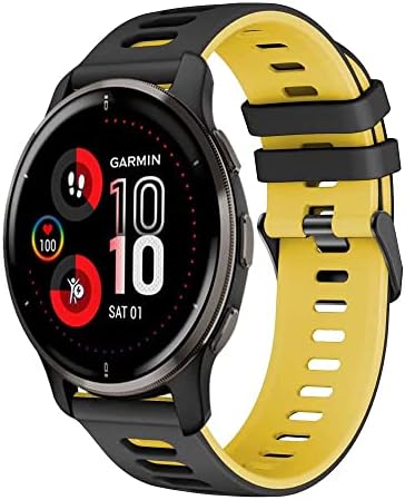 להקת החלפה תואמת ל- Garmin Venu 2 Plus/Venu SQ/Venu SQ 2/Vivomove Sport Smartwatch Sport Watch Strap Silicone
