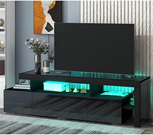 Ldchnh עכשווי 16 צבעים אורות LED ארון טלוויזיה עמדת UV מרכז בידור גימור מבריק 70 אינץ 'טלוויזיה