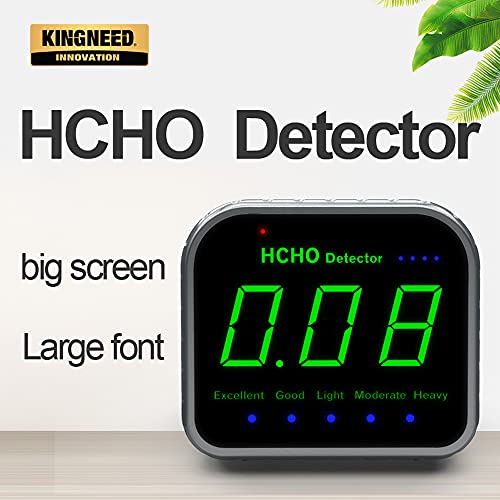 גלאי kingneed HCHO צג איכותי אוויר חיישן אבק לייזר מקצועי מקורה גלאי בזמן אמת ותצוגת LCD מדויקת מאוד קיבולת