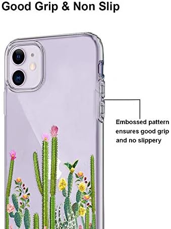 Unov Case תואם ל- iPhone 11 ברור עם עיצוב רזה מגן רך TPU פגוש דפוס מובלט 6.1 אינץ '