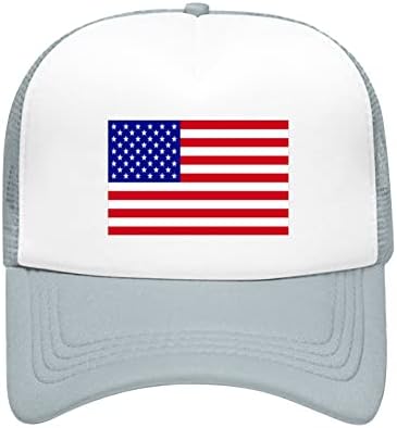 כובע בייסבול דגל אמריקאי לגברים נשים, כובעי משאיות רקמות קלאסיות בעלות פרופיל נמוך.