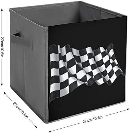 דגל מירוץ משובץ בשחור לבן דגל מירוץ מתקפל באחסון בד קוביות קוביות קופסא מתקפלות עם ידיות