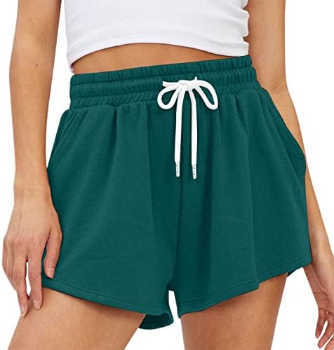 קיץ פרמיום מכנסי מתיחה מוצקים רכים קצרים נשים קצרות זיעה קצרות מזדמן קיץ נוח מכנסיים אתלטים אלסטי